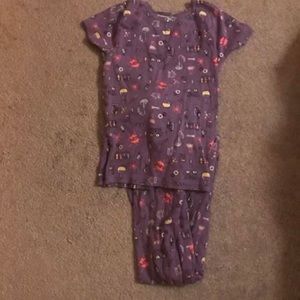 Purple girls scientist pajama set